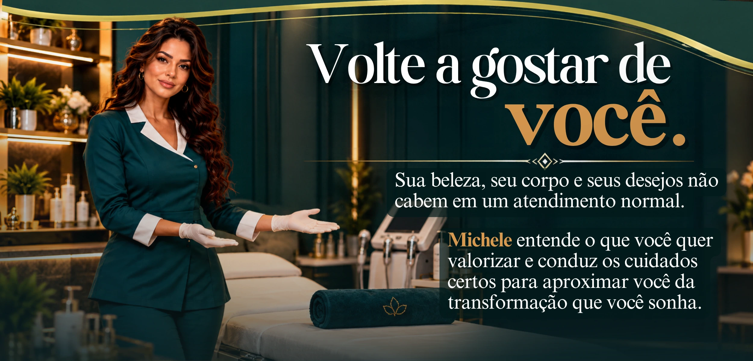 Seção sobre cuidados estéticos personalizados.